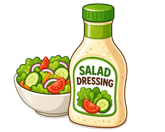 Caesar salad dressing cartoon