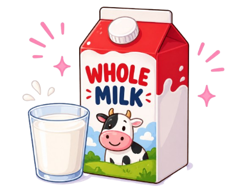 Whole milk cartoon