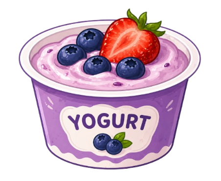 Yogurt cup cartoon
